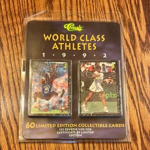 NWT Classic - 60 World Class Athletes Limited Edition Collectible Cards Set